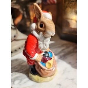 Santa Claus Bunnykins Royal Doulton Happy Christmas Porcelain Figurine DB17 1981